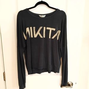 NIKITA sweatshirt dark gray long sleeved